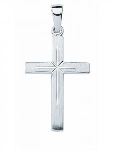 Adeliás Подвеска в виде креста из серебра 925 пробы для женщин и мужчин