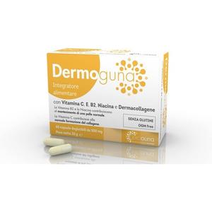 Exoguna DermoGUNA 60 капсул - диетическая добавка с витаминами C, E, B2, ниацином и дермаколлагеном