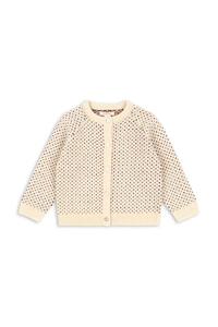 Детский кардиган с добавлением шерсти BILLI KNIT CARDIGAN Konges Sløjd, бежевый