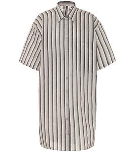 Полосатая рубашка из смесового хлопка Acne Studios, Platinum Grey