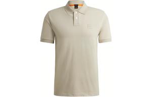 Футболка поло с коротким рукавом и нашивкой Boss Logo HUGO BOSS, светло-бежевый