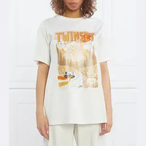 Футболка классического кроя Twinset U&B, белый