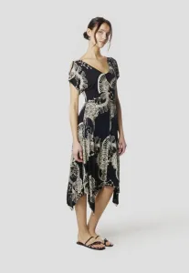 Короткое трикотажное платье с принтом Koroshi, Black