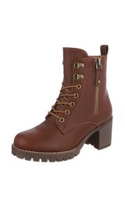 Ботильоны на шнуровке Ital-Design, коричневый