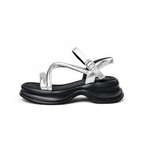 SAFIYA Женские сандалии на одной застежке серебристые, цвет Silver