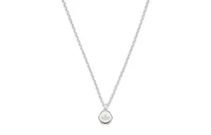 GUCCI Серебряное колье с фирменным подвесом