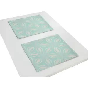 Платцсет Ретро Флорет набор из 2 штук Adam, светло-бирюзовый