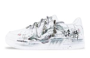 XTEP Износостойкие и легкие низкие кроссовки для скейтбординга Air Force One унисекс белого и голубого цвета