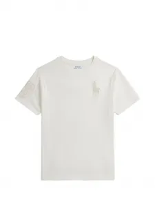 Футболка с вышивкой Polo Ralph Lauren Kids, белый