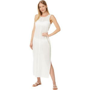 Пляжное платье Madewell Crinkle Cotton Sleeveless Open-Back Midi Dress, цвет Lighthouse