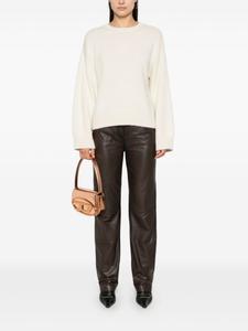 Dsquared2 джемпер DSQUARED2 с круглым вырезом и ребристой вязкой, белый