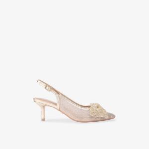 Туфли-лодочки Carvela с переплетением и бантом, золотой