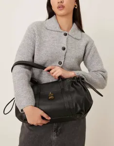 Черная сумка через плечо с замком Accessorize