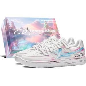 XTEP Кроссовки для скейтбординга мужские Air Force One низкие противоскользящие износостойкие синий розовый