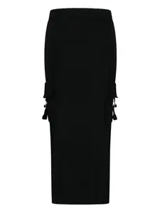 Трикотажная юбка с карманами BLUMARINE, черный