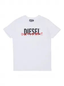 Футболка с логотипом Diesel Kids, белый