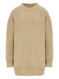 Платье мини в рубчик MM6 Maison Margiela, нейтральный