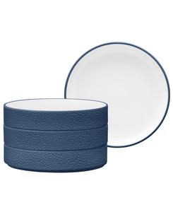 Набор из 4 глубоких тарелок Colortex Stone Stax Noritake, синий