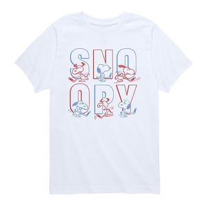 Футболка с принтом Spongebob Squarepants Bikini Bottom Ski Club для мальчиков 8-20 Nickelodeon, White