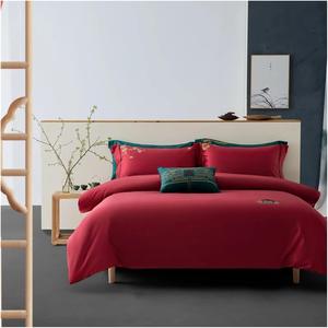 IBDRYKK Комплект постельного белья красный хлопковый 1000TC Red