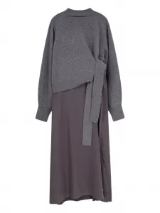 Комплект Flalina из топа и брюк Boss, серый