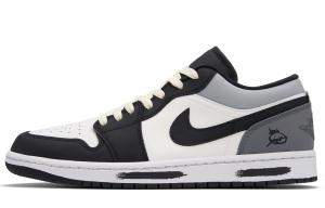 Jordan Кроссовки Air 1 Carbon Footprint Low top Vintage Basketball Shoes Unisex черный белый серый