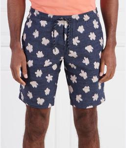 Шорты Tommy Hilfiger льняные с принтом, синий