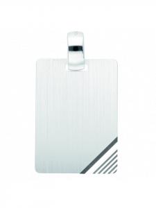 Adeliás Женский кулон из серебра 925 пробы с гравированной пластиной