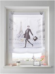 Heine Римские шторы белого и черного цвета