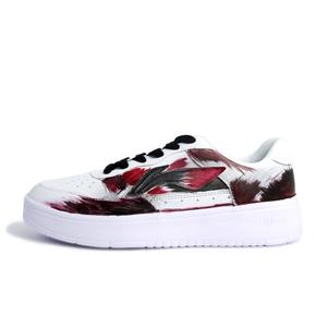 Li-Ning Floating Boat синтетическая кожа ручная роспись граффити легкие и дышащие низкие кроссовки для скейтбординга унисекс