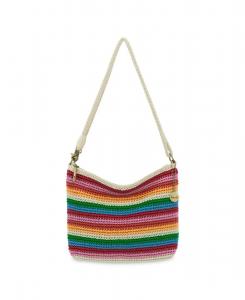 Маленькая вязаная сумка через плечо Lumi The Sak, Rainbow Stripe