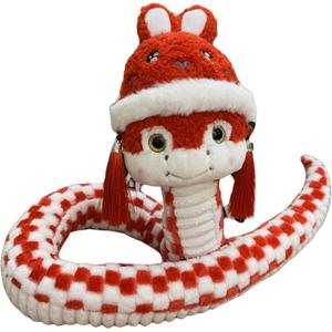 Элегантная плюшевая кукла Snake Dolls высотой 30 см Love of wormwood, красный