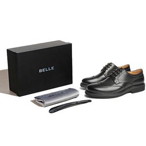 BELLE Повседневные мужские туфли черного и кофейного цветов