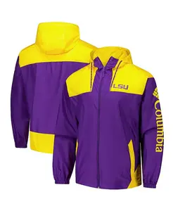 Мужская ветровка с молнией LSU Tigers Flash Challenger II Omni-Shade фиолетового цвета Columbia
