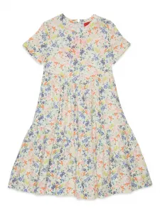 Платье с цветочным принтом MAX&Co. Kids, белый