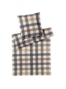 Elegante Уютное постельное белье в клетку, выполненное в многоцветной натуральной гамме