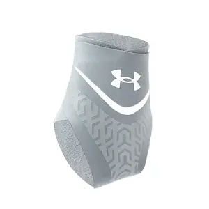 Фиксирующий голеностопный бандаж с амортизацией и разгрузкой давления из полиамида унисекс Under Armour, серый