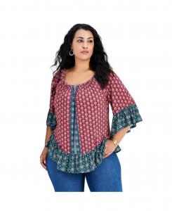 Женская блузка Serenity с оборками AVENUE, Folklore tile