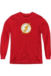 Футболка с длинным рукавом Flash New Logo для молодежи Gildan, красный