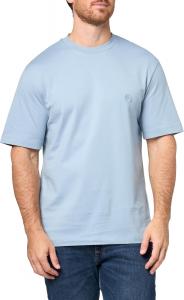 Мужская хлопковая футболка HUGO с логотипом Small Smile, Misty Blue