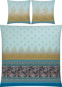 Постельное белье светло-голубое 1x 200x200 см + 2x 80x80 см Erwin Müller