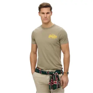 Футболка с коротким рукавом Superdry Vl Tokyo Relaxed Fit, бежевый