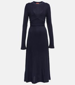 Платье миди из джерси Masika Altuzarra, Berry Blue