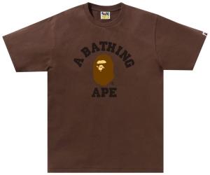 Футболка BAPE College Tee, коричневый