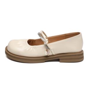 Туфли Мэри Джейн на платформе женские ZHR, Beige