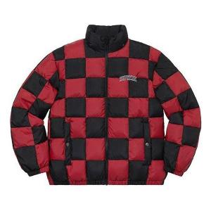 Куртка fw19 week 17 checkerboard puffy jacket 'red' Supreme, красный