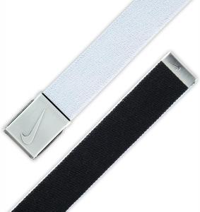 Мужской двусторонний ремень Nike Stretch Web, White/Black