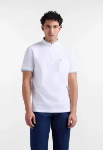 Простая футболка с корейским воротником. Harmont & Blaine, Bianco