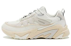 QIAODAN Износостойкие и легкие низкие кроссовки на массивной подошве для женщин цвета слоновой кости светло-серого цвета