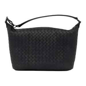 Кожаная женская сумка через плечо черная Bottega Veneta